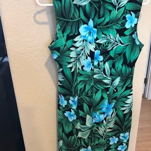 Blue and green beautiful new lined dress